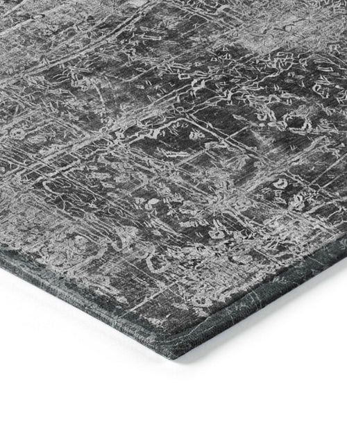Load image into Gallery viewer, 2&#39; X 3&#39; Gray Abstract Washable Non Skid Indoor Outdoor Area Rug
