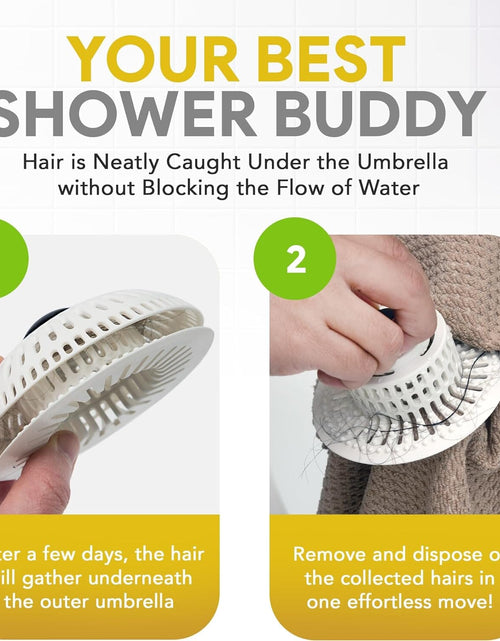 Load image into Gallery viewer, ShowerShroom Stealth Shower Hair Drain Catcher - Hair Stopper for Shower Drain, Bathtub, and Bathroom Sink
