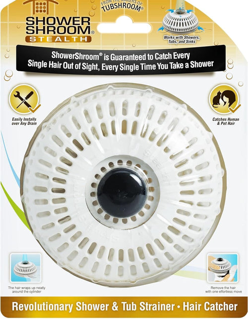 Load image into Gallery viewer, ShowerShroom Stealth Shower Hair Drain Catcher - Hair Stopper for Shower Drain, Bathtub, and Bathroom Sink
