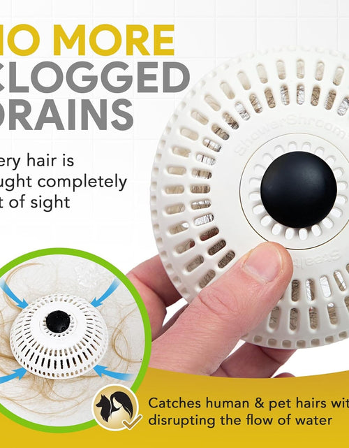 Load image into Gallery viewer, ShowerShroom Stealth Shower Hair Drain Catcher - Hair Stopper for Shower Drain, Bathtub, and Bathroom Sink

