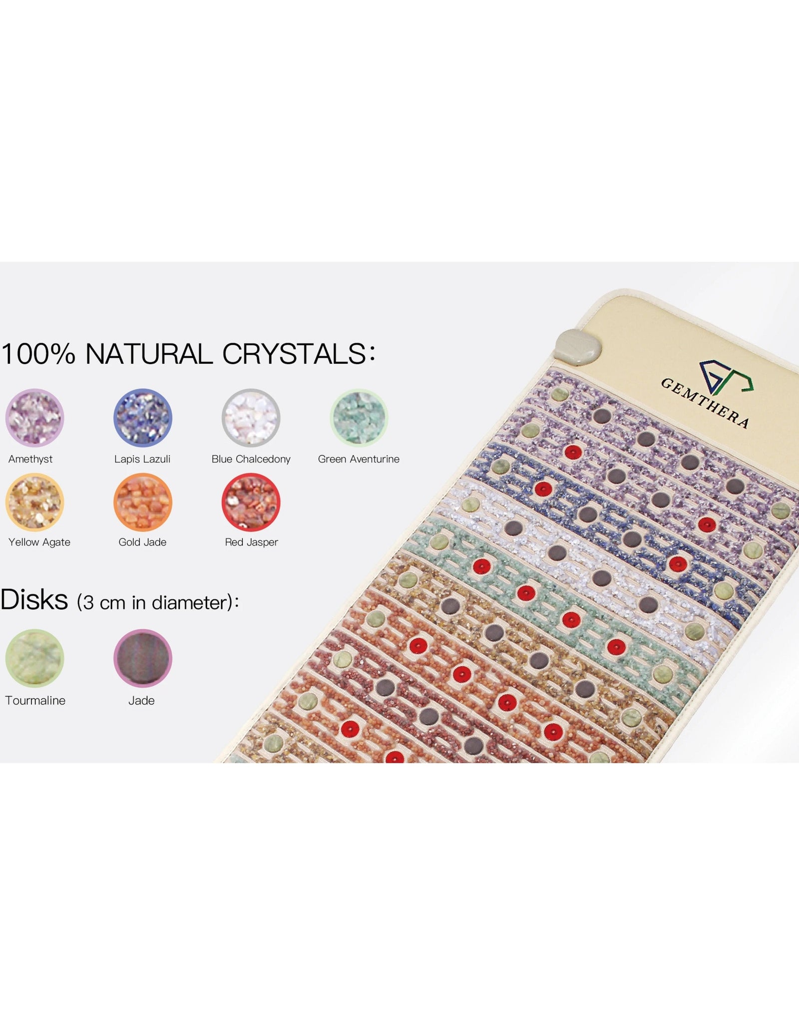 5-in-1 Gemstone PEMF Infrared Heating Mat.